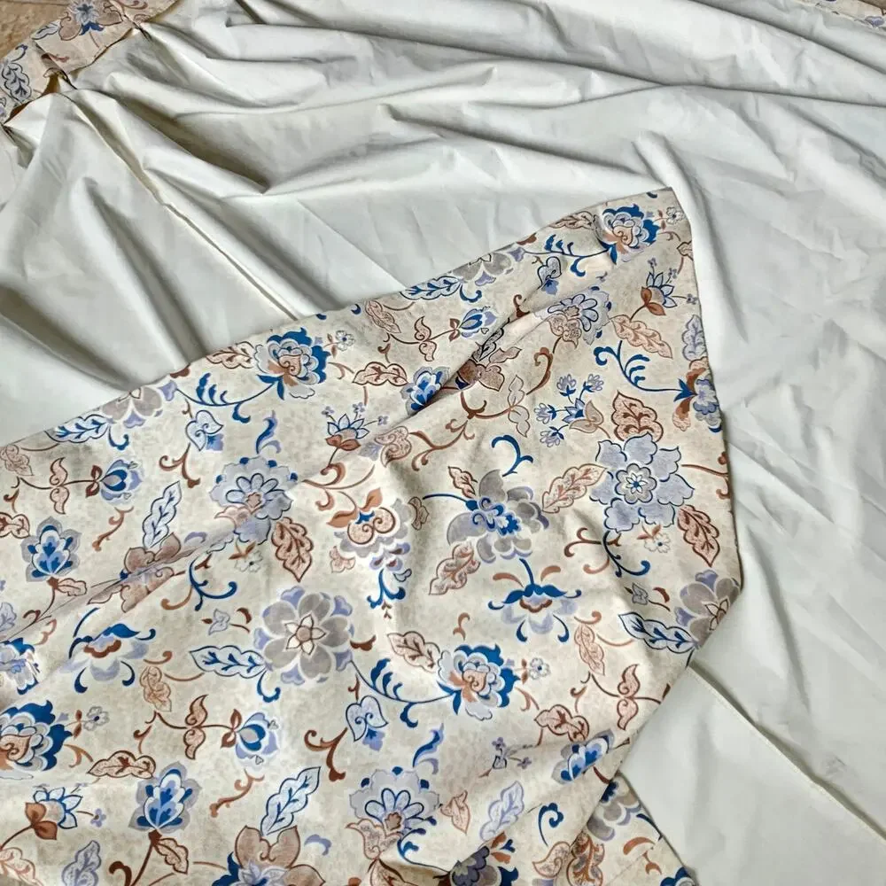 Floral Drapery Panels Pair 64x63